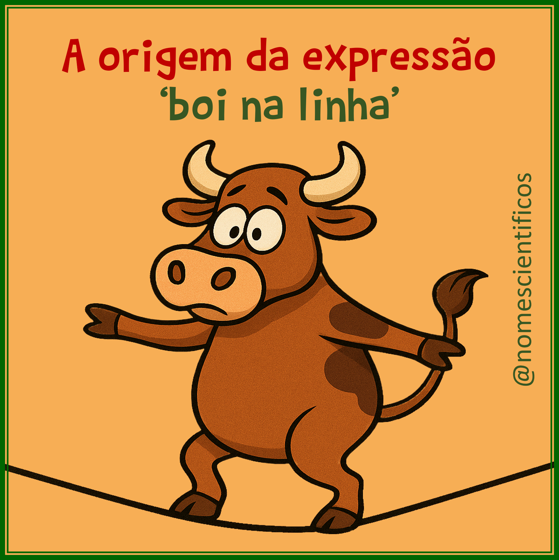 A origem da expressão ‘boi na linha’ – Nomes Científicos
